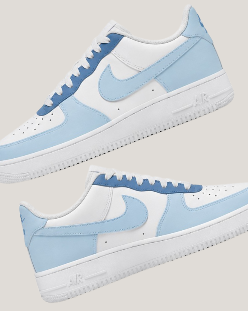 Blue Custom Air Force 1 Trainers